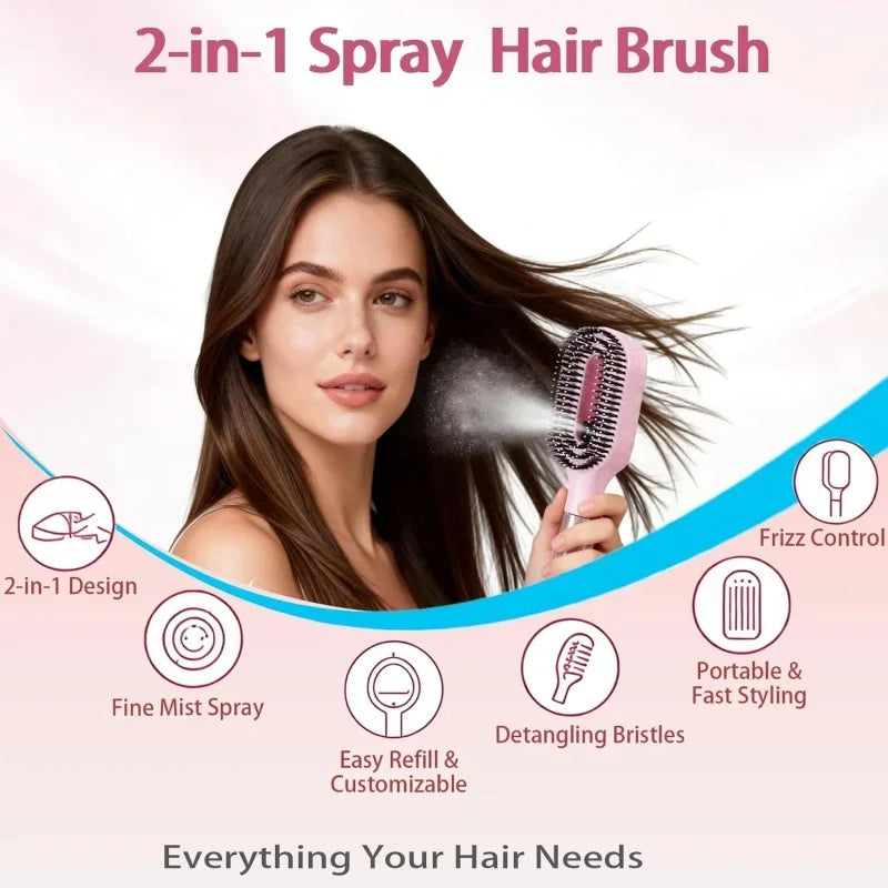 Magic Mist™ 2-in-1 Spray Hairbrush