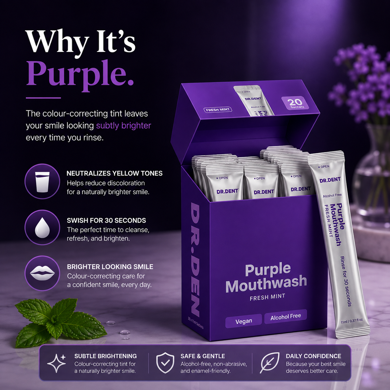 DR.DENT Purple Mouthwash — lifestyle