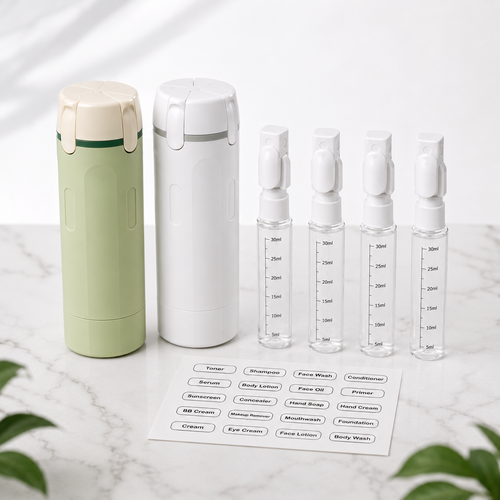 Portable 4-in-1 Travel Dispenser Bottle