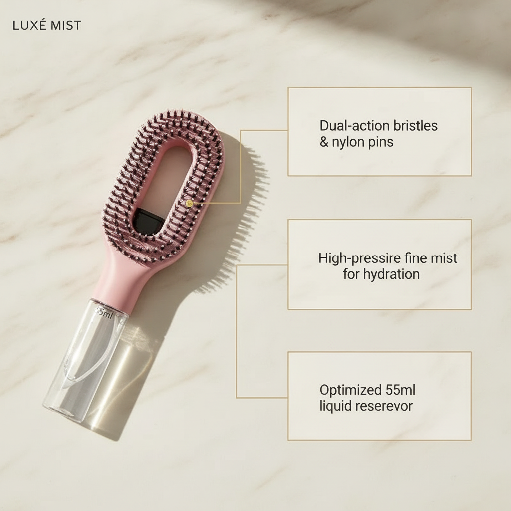 Magic Mist™ 2-in-1 Spray Hairbrush